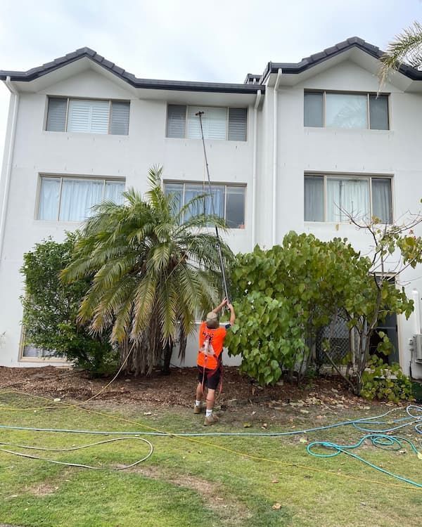 Cleaning the Front of Apartment Building — Excess Cleaning in Molendinar, QLD