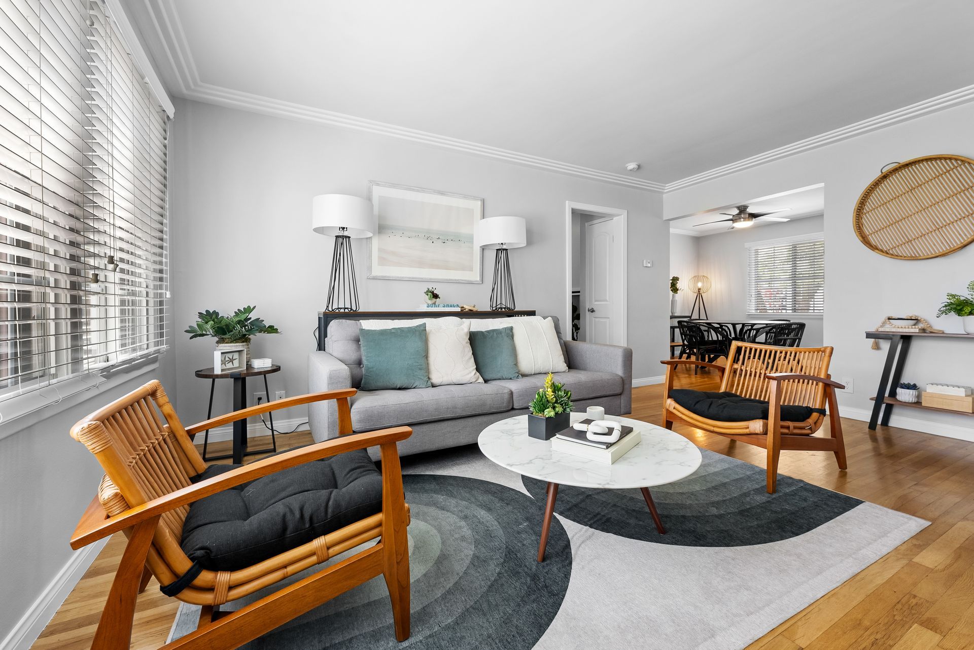 Living room interior with furniture