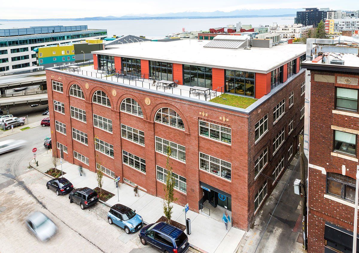 An aerial view of the Union Stables.