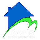 Blue house over a green "M" with "DAVIS HOME INSPECTION" text.
