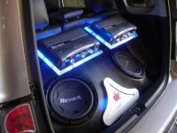 Car Audio — Expensive Car With Custom Audio System On Car Trunk In Chicago, IL
