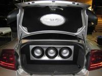 Custom Car Audio — Car Trunk Installed Three Speakers In Chicago, IL