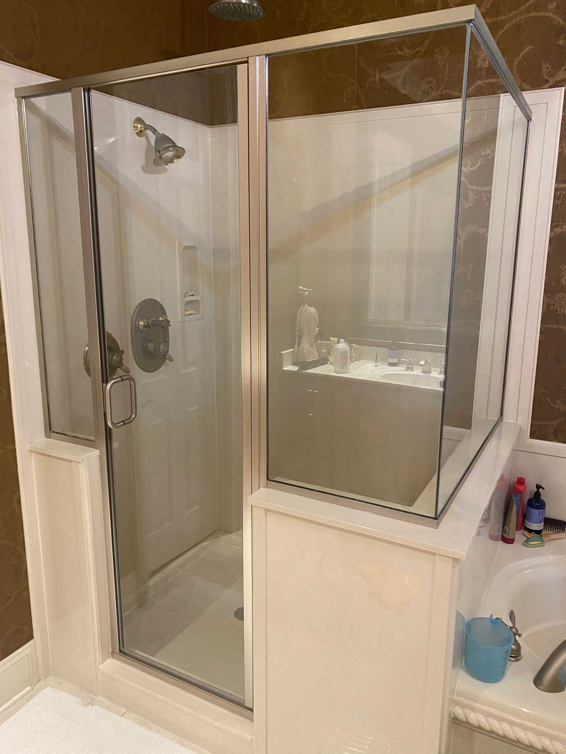 A Bathroom with A Walk-in Shower and A Sink - New Orleans, LA - The Clear Choice