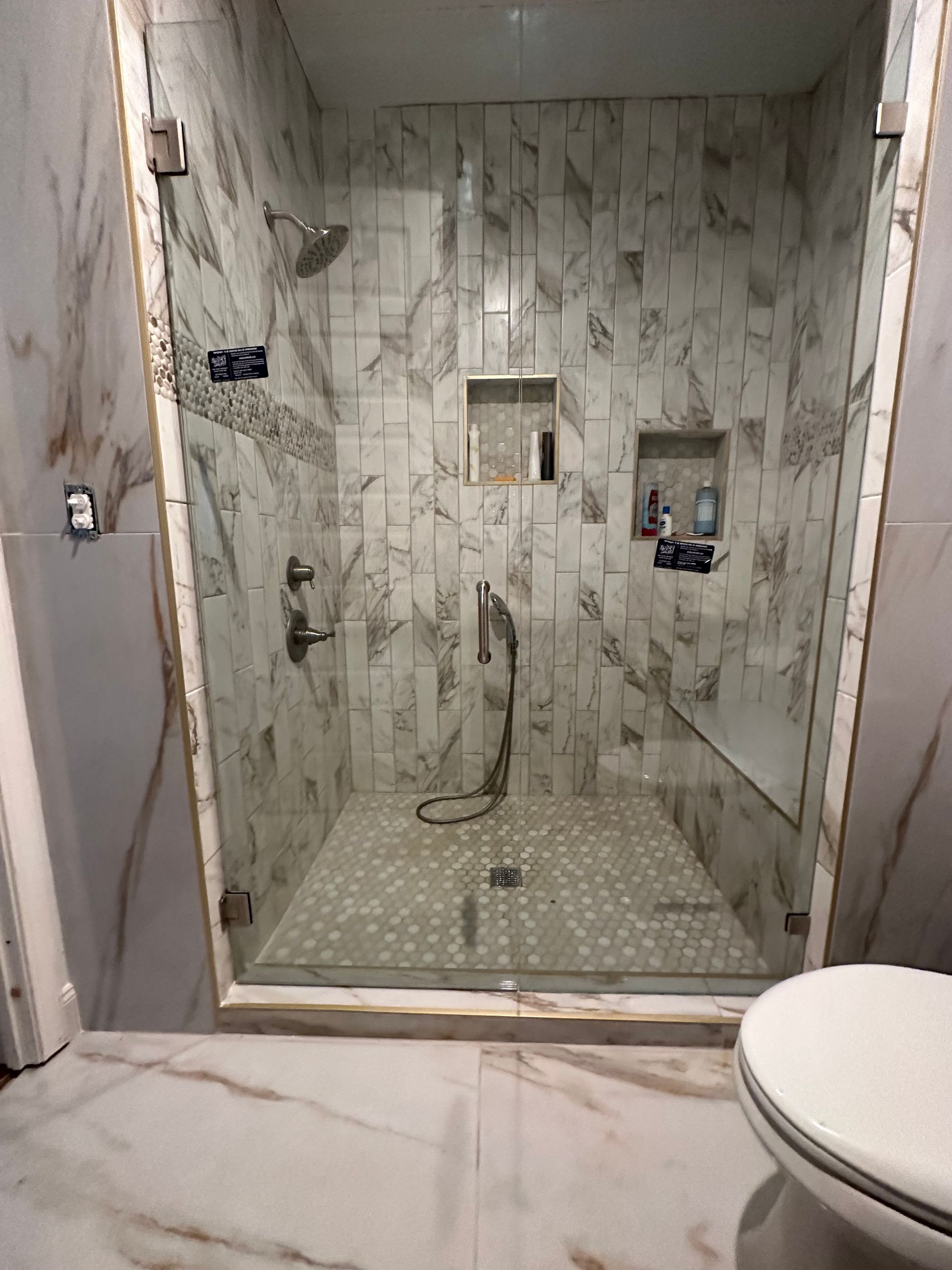 A Bathroom with A Walk in Shower and A Toilet - New Orleans, LA - The Clear Choice