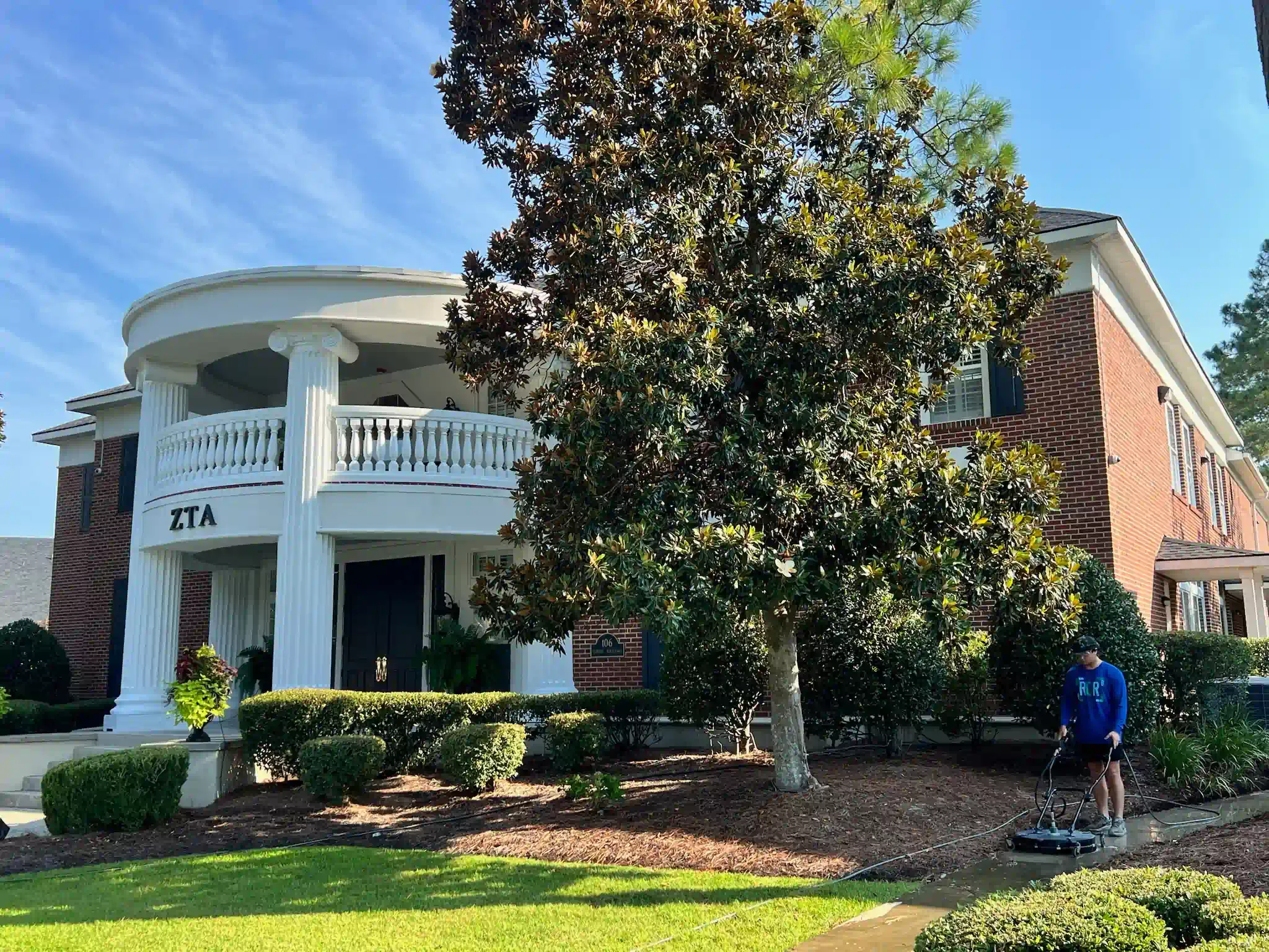 pressure wash on campus