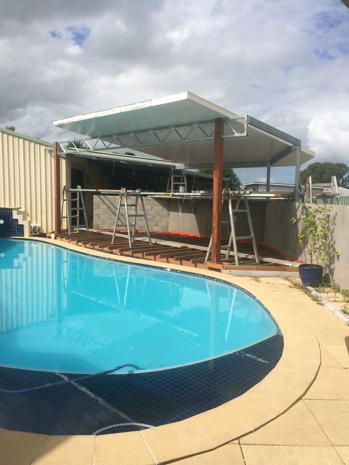 Pool Shed Under Construction — Rob Powell Plumbing in Coraki, NSW
