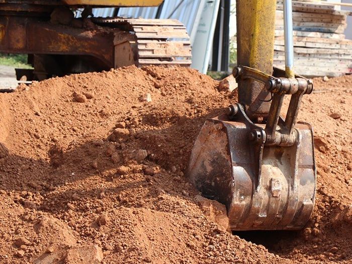 Excavator Digging — Rob Powell Plumbing in Coraki, NSW
