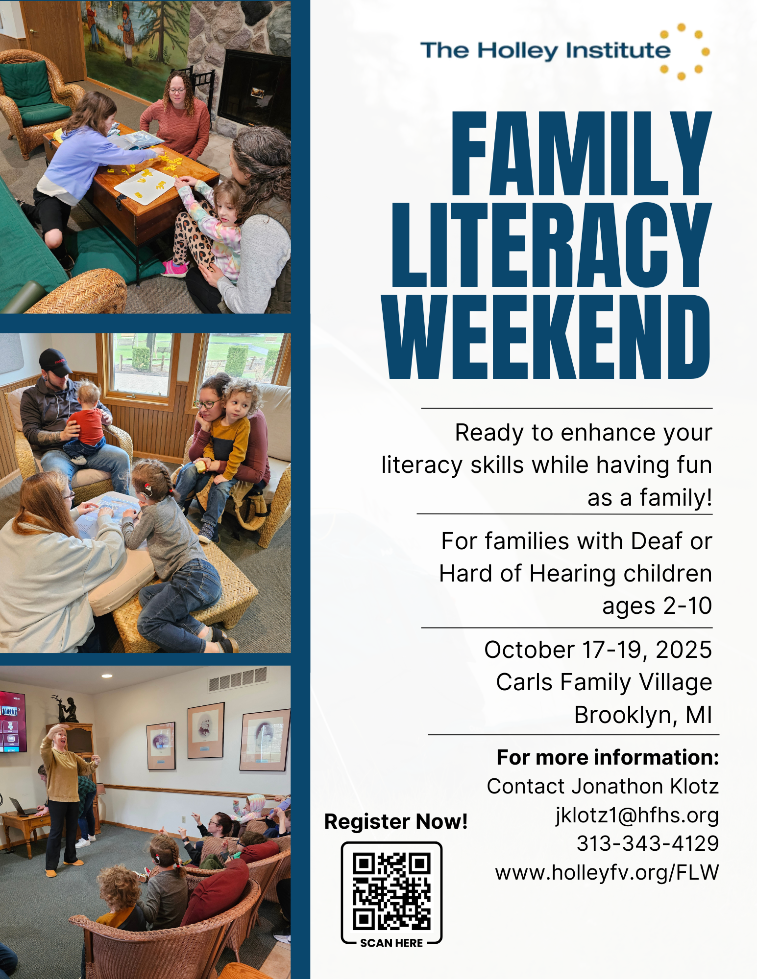 a poster for a family literacy weekend in brooklyn