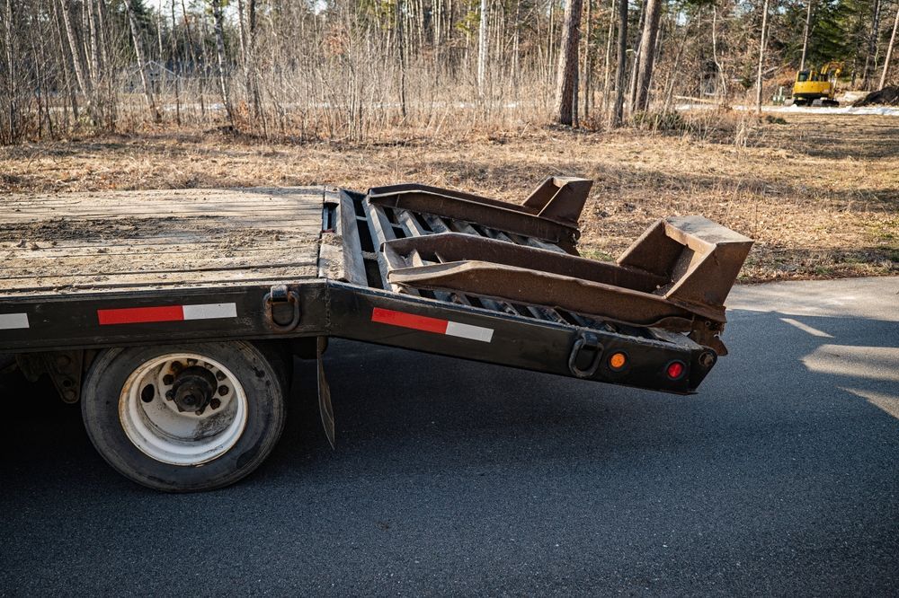 Flatbed Trailer With Ramps Extended — Compass Equipment Hire in Kingscliff, NSW