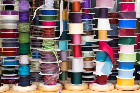 stack of multi color ribbons