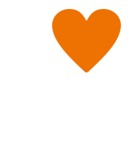 Oranje hart.