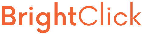 BrightClick logo in orange and gray text on a white background