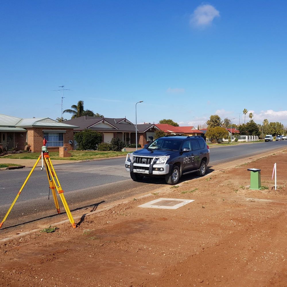 Car Is Parked On The Side Of The Road — Surveyor In Canowindra, NSW