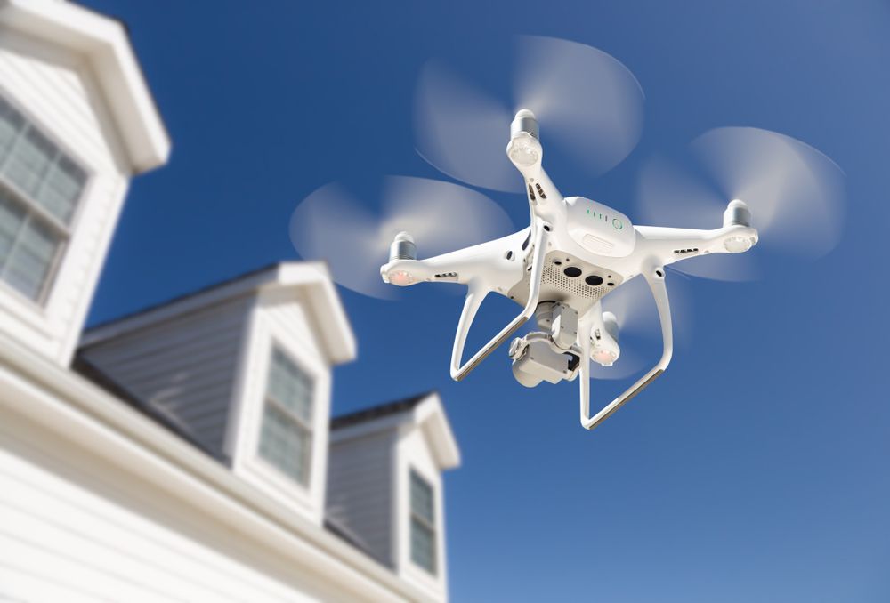 White Drone Is Flying Over A White House — Surveyor In Canowindra, NSW
