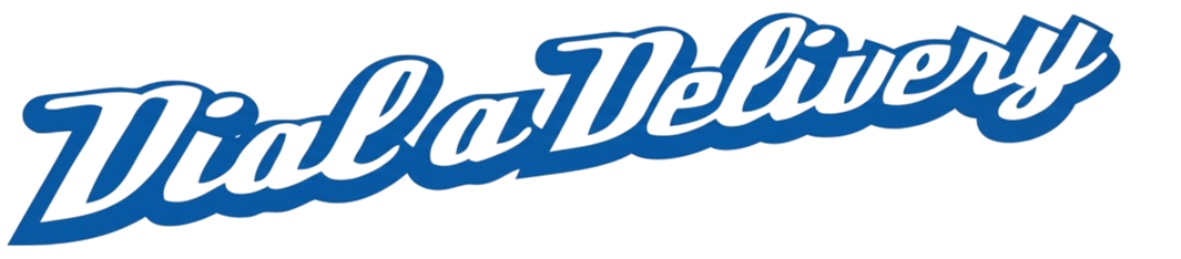 A blue and red logo for vida delivery sechelt