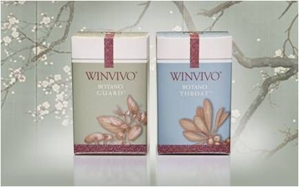 Two WINVIVO tea boxes, one green 