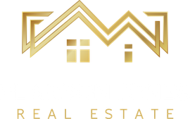 Gold geometric house logo for 