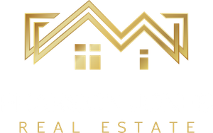 Gold geometric house logo for 