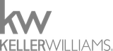 A black and white logo for keller williams , a real estate company.