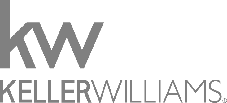 A black and white logo for keller williams , a real estate company.