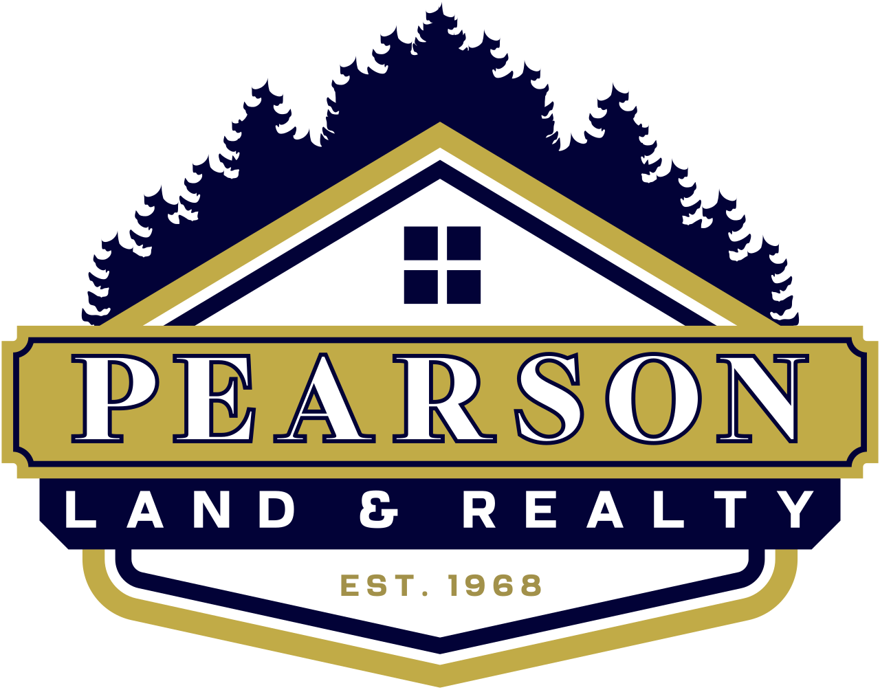 Gold geometric house logo for 