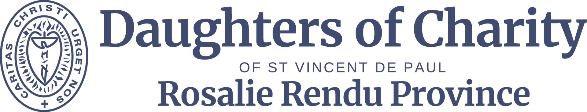 a logo for the daughters of charity of st vincent de paul