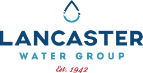 Lancaster Water Group logo with blue text, water droplet icon, and red “Est 1942” tagline