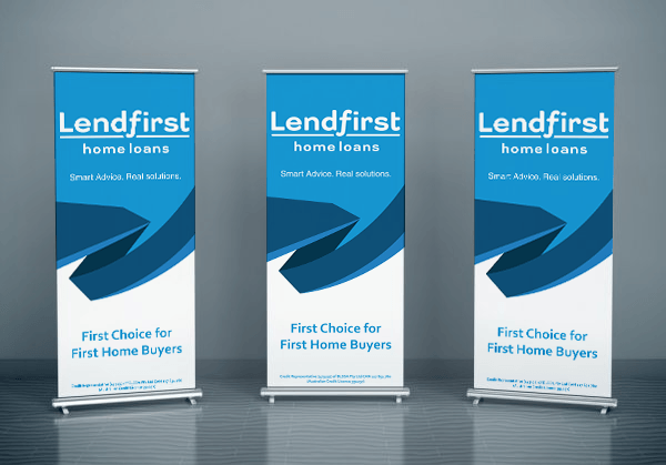 Lendfirst Home Loans pull-up banner design