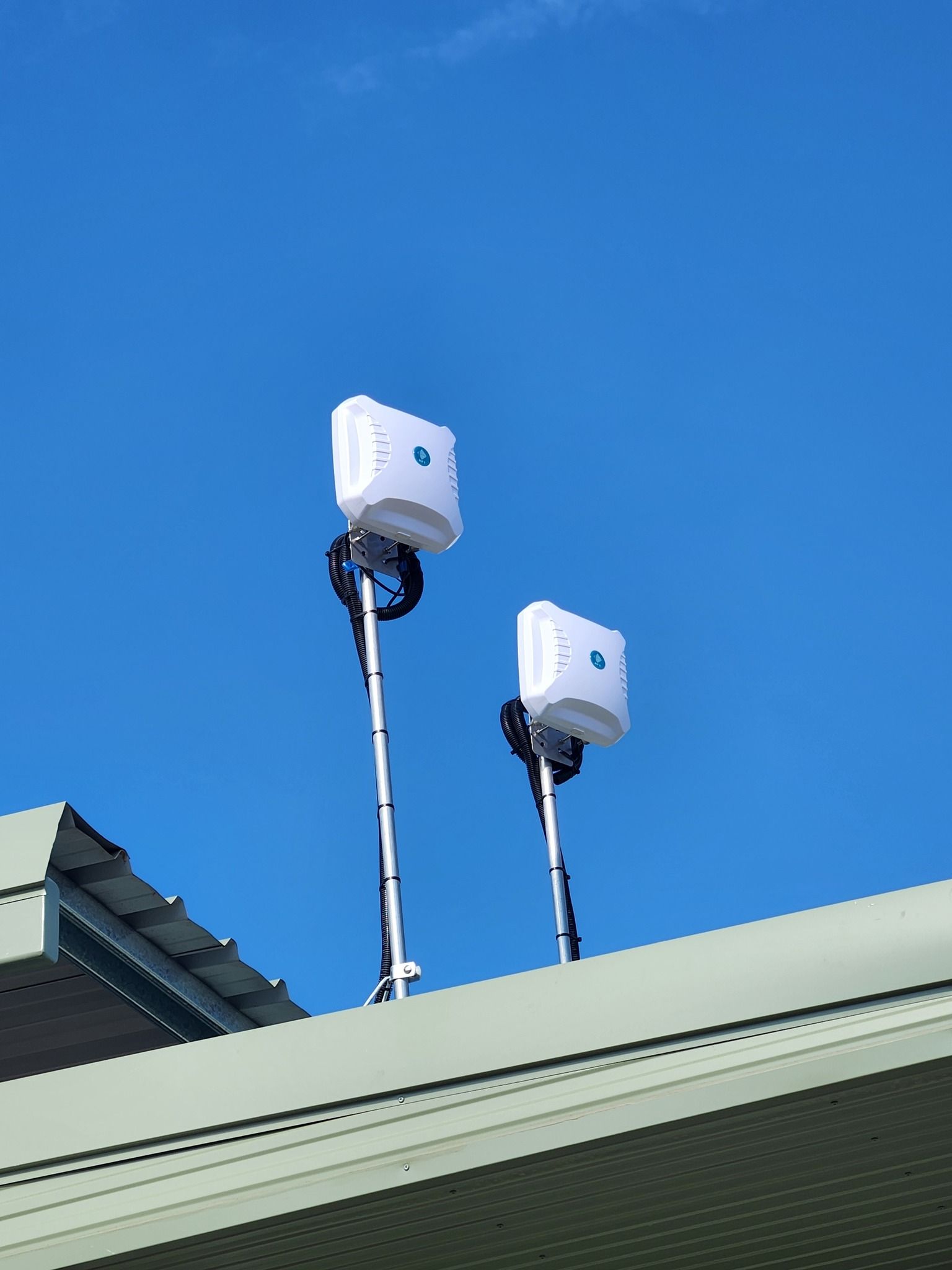 2 Starlink Receivers On A Rooftop — Frontier Connect in Dalby, QLD