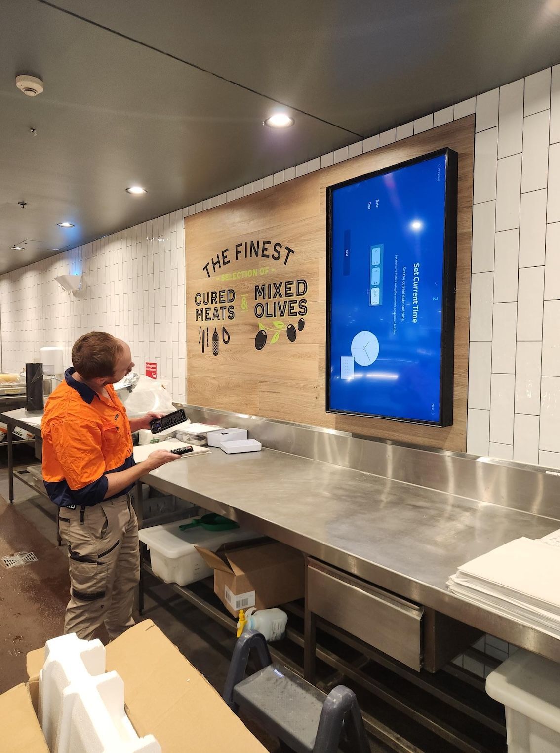 Digital Signage For Woolworths Deli— Frontier Connect in Newtown, QLD