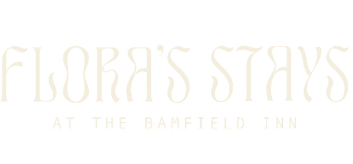 The logo for flora 's stays at the banfield inn
