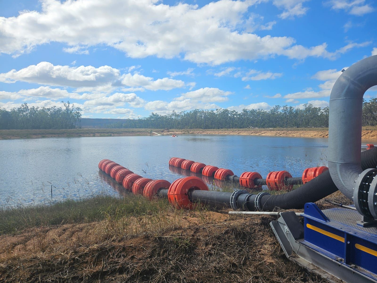 Suction hoses on mining site. Forcequip Glanmire QLD