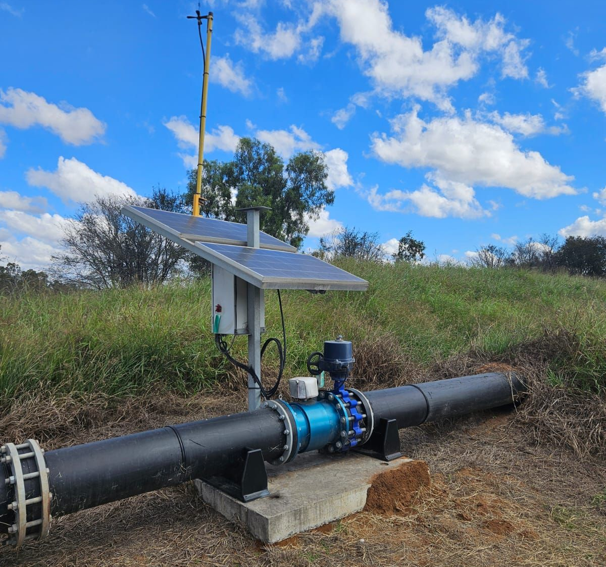 Flow meter on mining site. Forcequip Glanmire QLD
