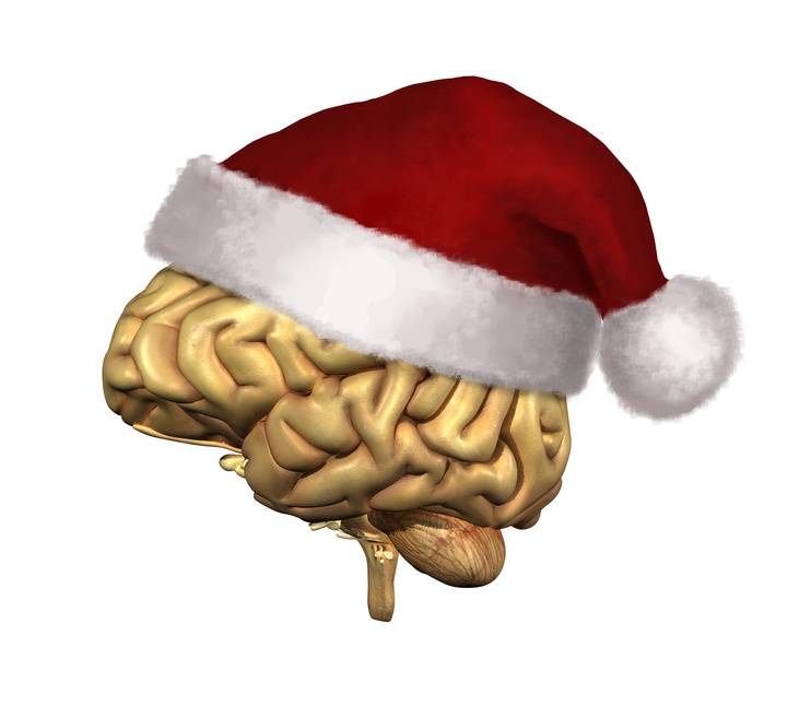 Un cerebro navideño genera liberación de dopamina y endorfinas, incrementando bienestar
