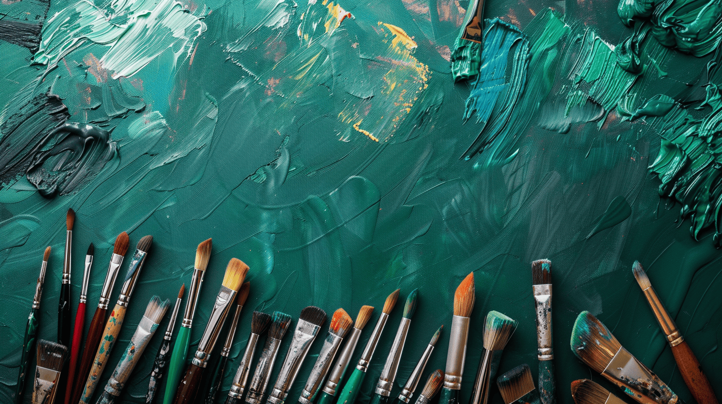 Hände, die mit Farbe vollgekleckst sind