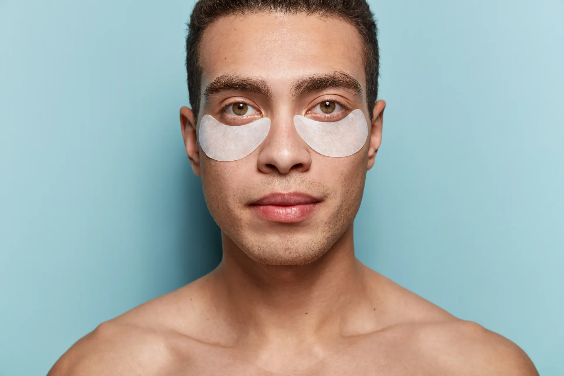 Men with dark circles under eyes