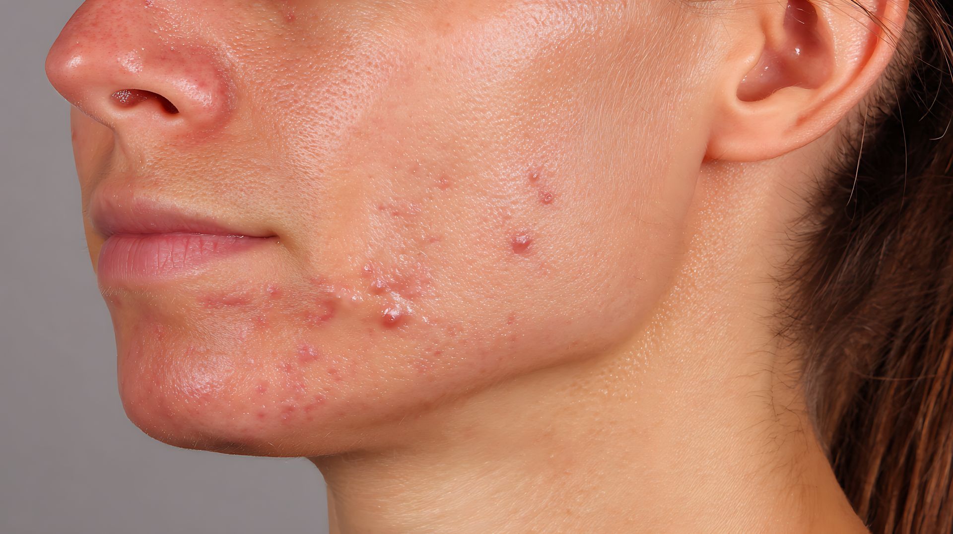 Soft visual for acne and breakouts