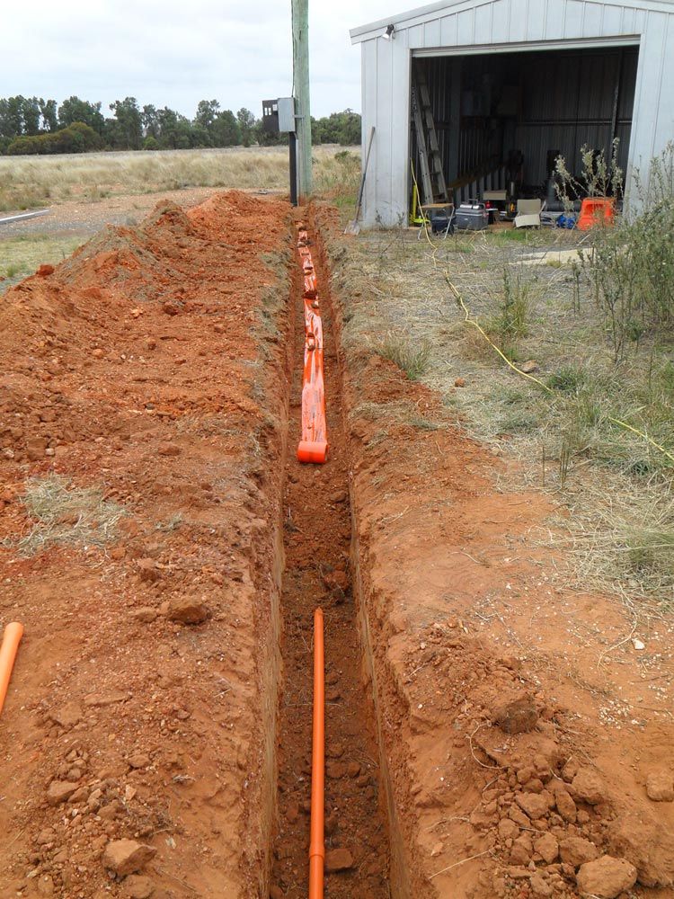 Electric Wires on a pit — Solar Installers in Blayney, NSW
