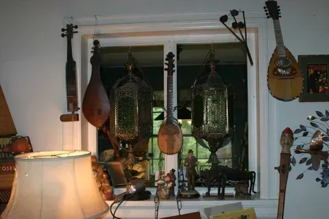 Window with Lots of Musical Instruments