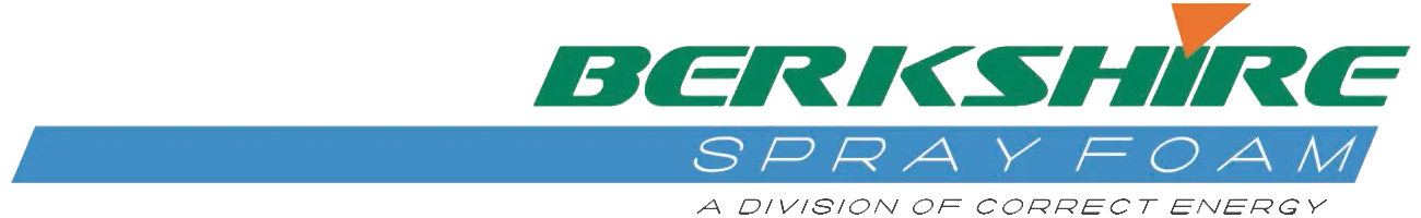A berkshire spray foam logo on a white background