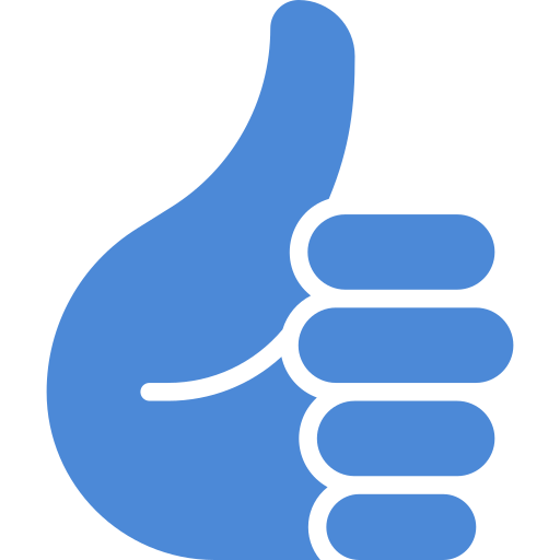 blue thumbs up
