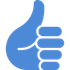 blue thumbs up
