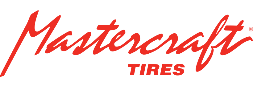 Mastercraft Tires red logo with stylized script text