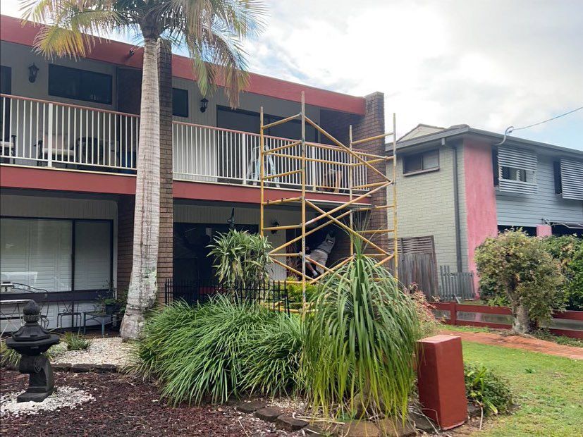 Painting House Exterior in Progress