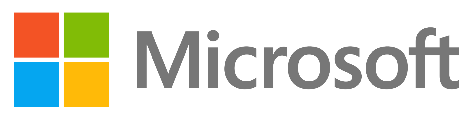 The microsoft logo is displayed on a white background.