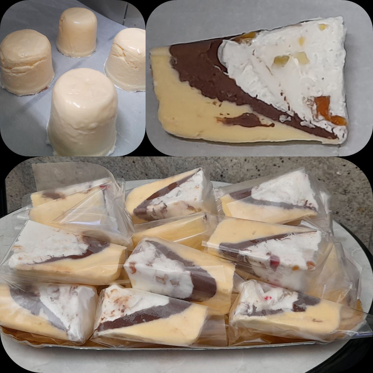 Un collage di immagini che mostrano diversi tipi di dessert