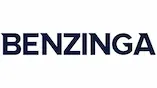 Benzinga logo in bold dark blue text on a white background