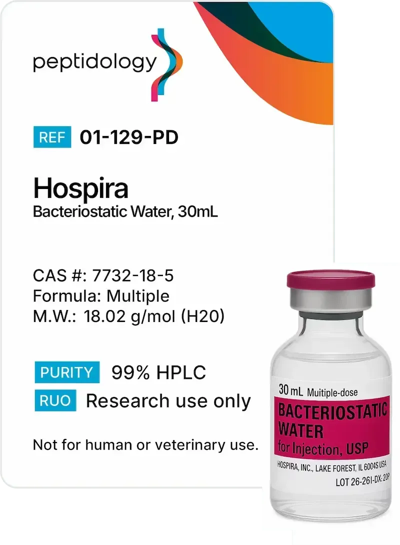 Hospira bacteriostatic water vial (bac water for peptides)