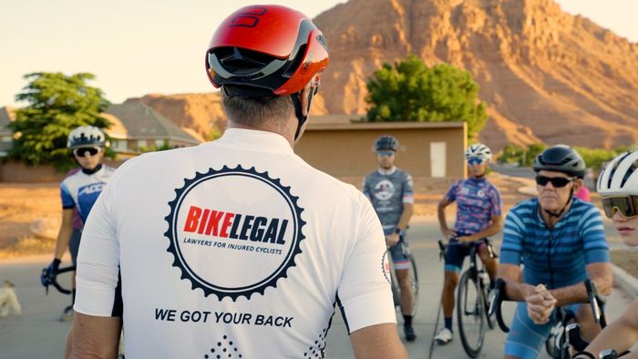 Bike Legal bicycle attorney talking to cyclists about safety