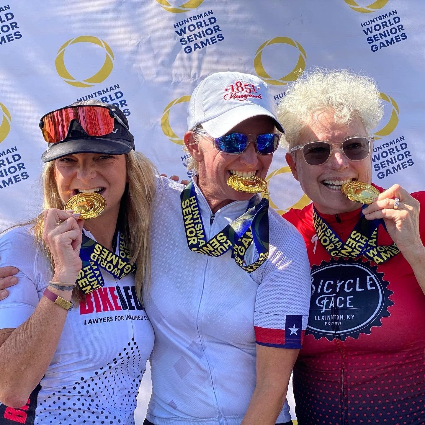 Gold Medal winners at Huntsman World Senior Games in women's cycling